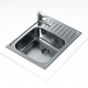 Fregadero sobre encimera TEKA CLASSIC 1C REV. 10119059, Una cubeta, con escurridor, Inoxidable